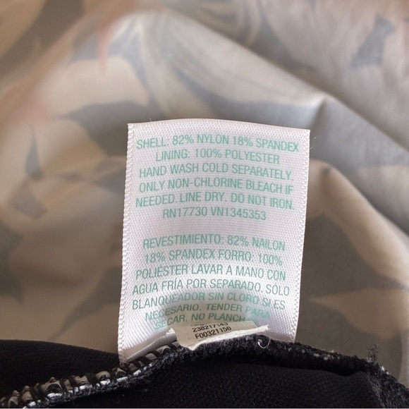 Kona Sol Floral Print Women's Swim Tankini  Top Size 1X - Picture 8 of 10